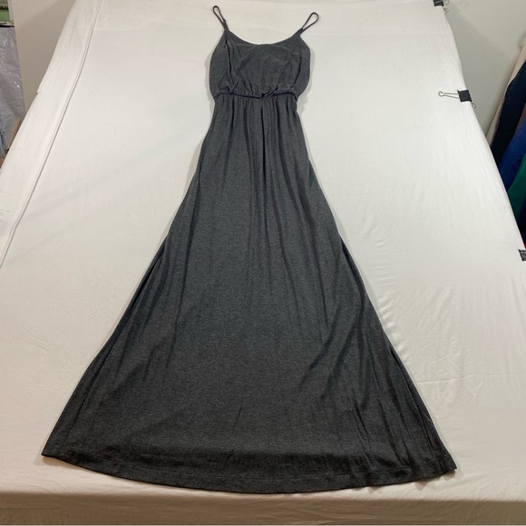 Gap Maxi Dress Woman’s X-Small Spaghetti adjustable Strap Charcoal Gray Jersey - Picture 1 of 14